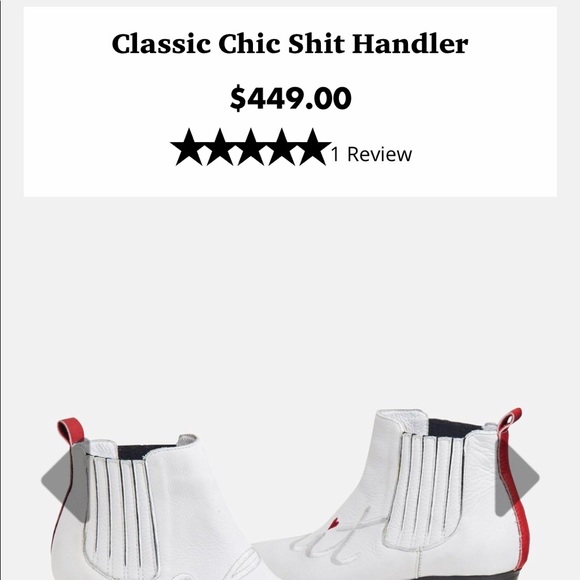 Modern Vice Chic Shit White Embroidered Boot Sz 8 B21/1 - Picture 12 of 15